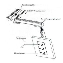 Pied de table rotatif 360°