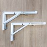 Equerres pliantes blanche rabattables acier (par 2)