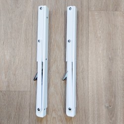 Equerres pliantes blanche rabattables acier (par 2)