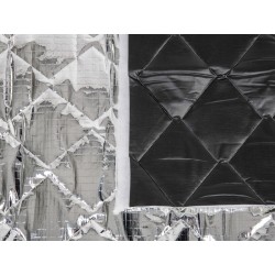 Tapis thermo-adhésif universel à faire soi-même, noir/argent, 3,5 m x 1,55 m