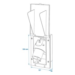 Prise extérieur P17 rectangle / blanche