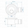 Bonde pour trou évacuation D.39mm