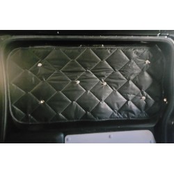 Kit Rideaux thermiques universels à faire soi-même, noir/argent, 3,5 m x 1,55 m