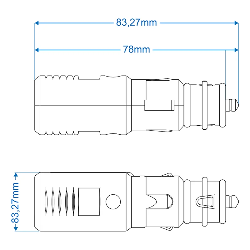 Fiche allume cigare universel 12V/24V avec fusible 8 A et Voyant