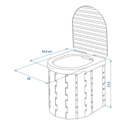 Toilette pliable