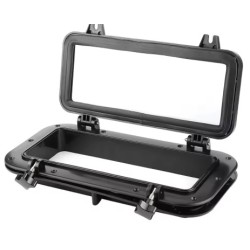 Trappe hublot cloison de séparation 400 x 200 mm - NOIR