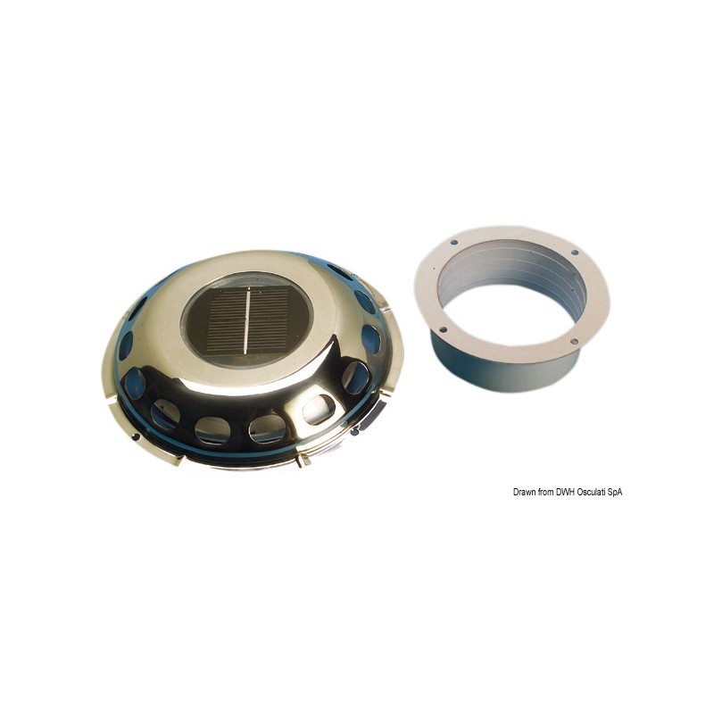 Aérateur extracteur solaire en inox extrat plat