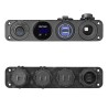 Kit d'installation : prise DIN + voltmètre + port USB 2x type A 4200mA