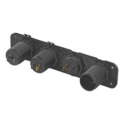 Kit d'installation : prise DIN + voltmètre + port USB 2x type A 4200mA