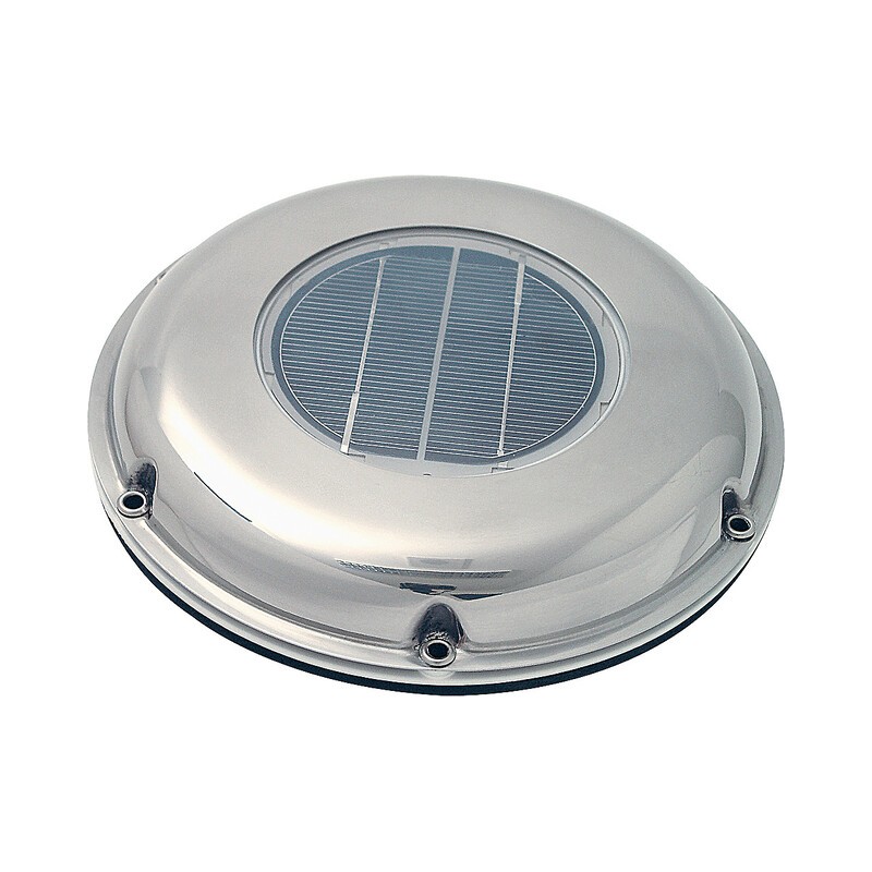 Ventilateur extracteur solaire chromé extra plat