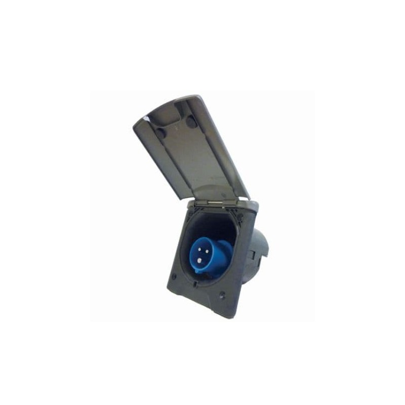 Prise extérieur P17 avec fermeture aimant anthracite