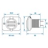 Prise-USB double à encastrer type A 3100mA 12V/24V