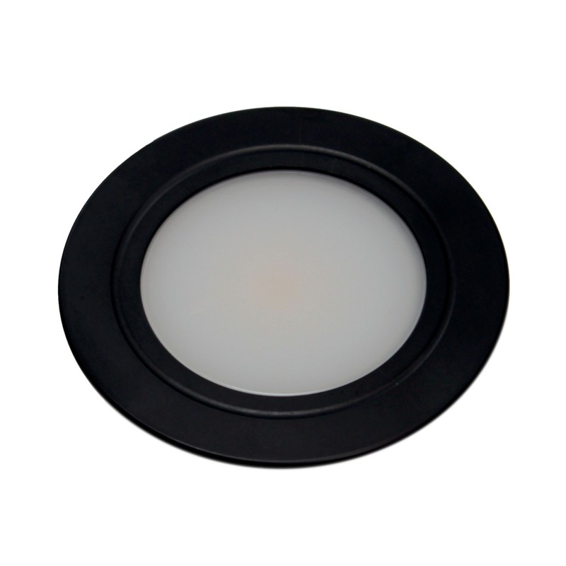 Spot LED encastré noir en acier