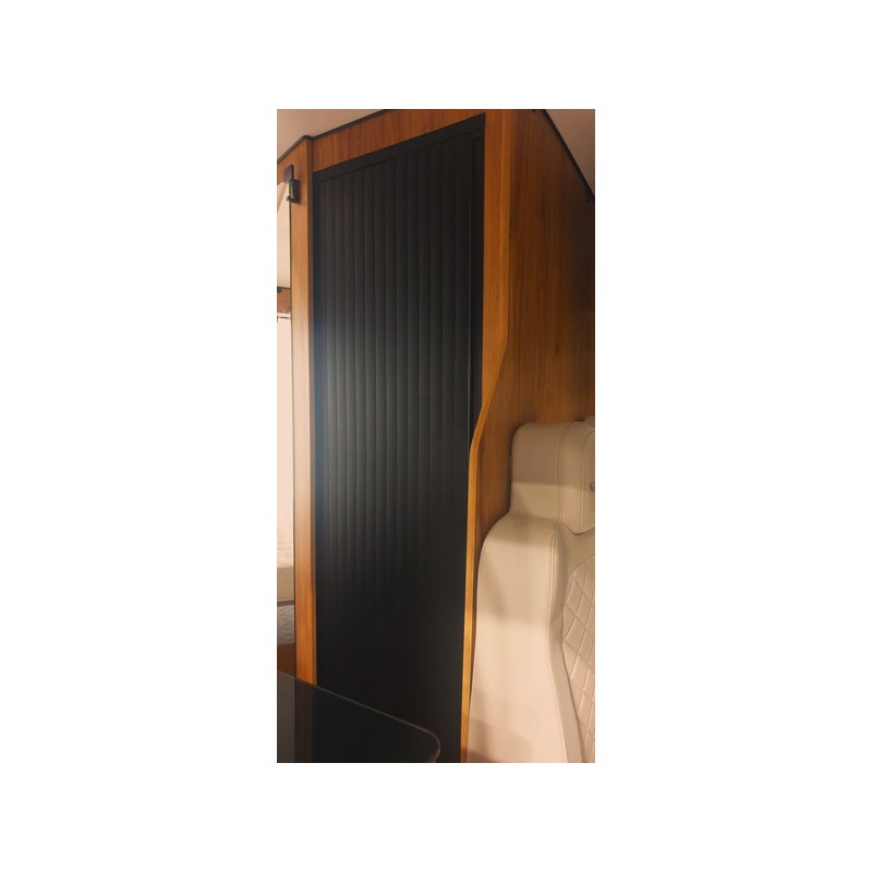 Porte rideau volet roulant pour salle de bain Gris