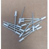 16 Rivets diamètre 3,2 mm Longueur 8 mm - Couleur blanc
