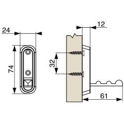 Patère - Porte Manteau - pliable aluminium noir mat