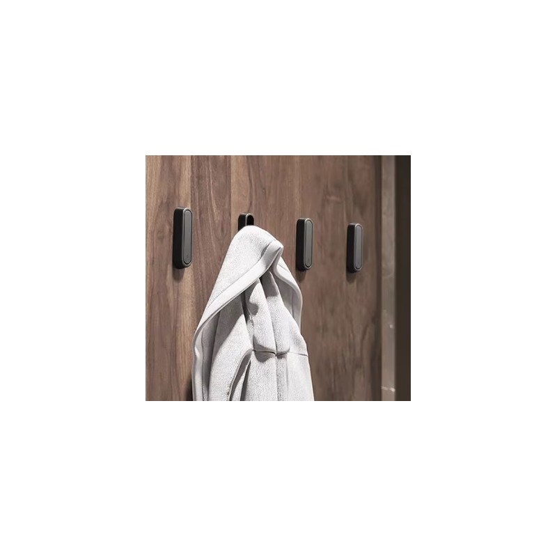 Porte-manteau Mural Pliable En Aluminium - 180°, 34 Cm Noir, Pour Salle De Bain, Chambre, Buanderie