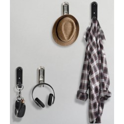 Patère - Porte Manteau - pliable aluminium noir mat