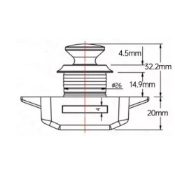 Serrure Push Lock avec butée de fermeture