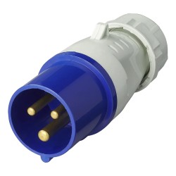 Fiche mâle P17 - 2 pôles + Terre