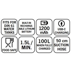 Robinet mobile rechargeable sur batterie