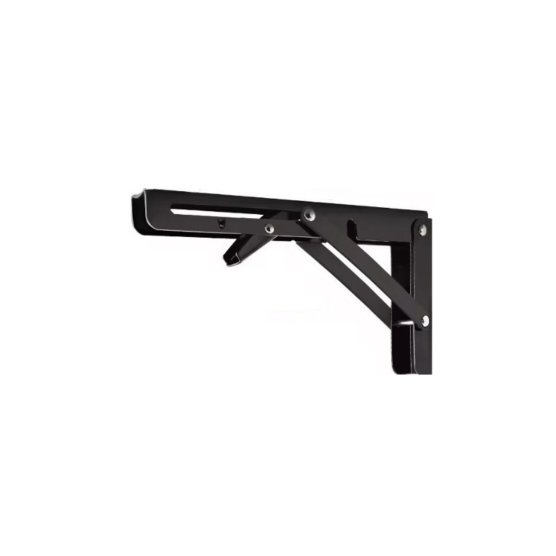 Equerres pliantes noires rabattables acier (par 2)