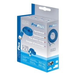 Sangles d'arrimage bleu avec boucle de serrage L. 2,50 mètres (x2)