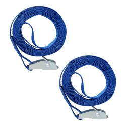Sangles d'arrimage bleu avec boucle de serrage L. 2,50 mètres (x2)