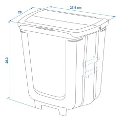 Poubelle pliable 8 litres Pillar Foldaway - BRUNNER