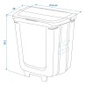Poubelle pliable 8 litres Pillar Foldaway - BRUNNER