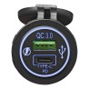 Prise USB double à encastrer Type A + Type C
