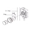 Serrure Push Lock Maxi Noir avec butée de fermeture