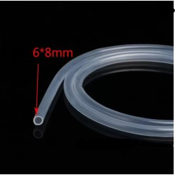 Tuyau D.6 mm intérieur - Qualité alimentaire - Silicone almentaire