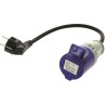 Câble Adaptateur 35 cm - mâle 230 Volts / Femelle CEE P17