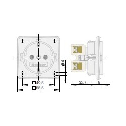 Prise de courant 230V Berker Anthracite