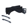 Sangle noir L. 1,30 M avec 2 pontets - Fixation Bidon / Batterie