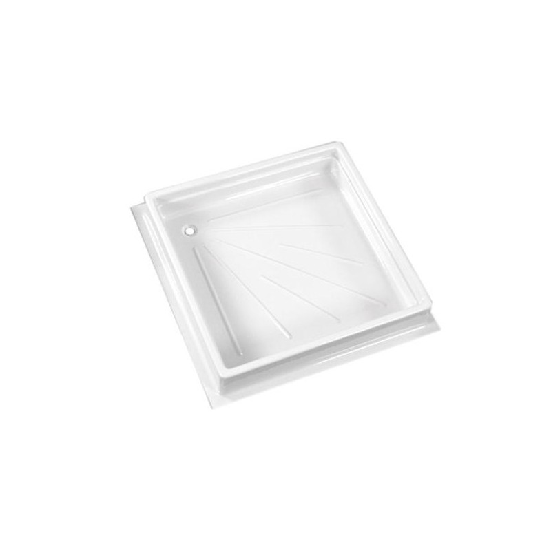 Receveur de douche 600 x 600 x 102 mm - Non découpable - En ABS - Blanc