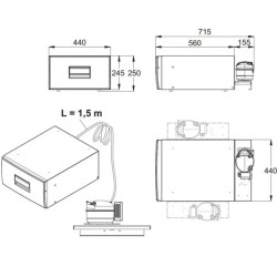 Réfrigérateur à tiroirs à compresseur, 30 l, noir - Dometic