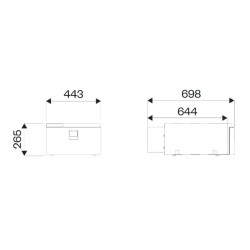 Réfrigérateur à tiroirs à compresseur, 30 l, noir - INDEL B