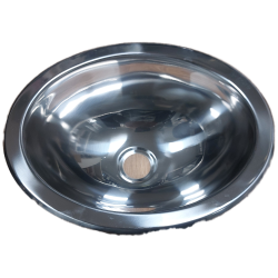 Evier inox ovale 34 cm x 27 cm - CARBEST