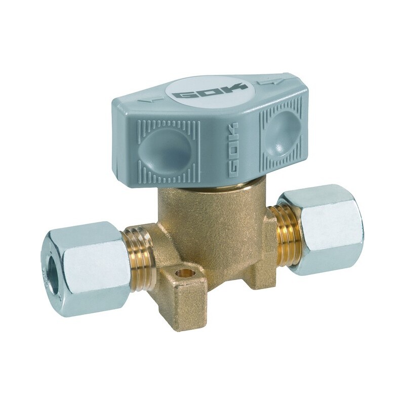 Vanne d'arrêt gaz bicône olive Ø 8 mm - GOK