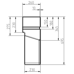 Réservoir eau propre passage de roue 100 litres