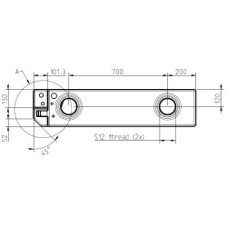 Réservoir eau propre passage de roue 100 litres