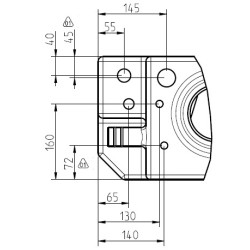 Réservoir eau propre passage de roue 100 litres