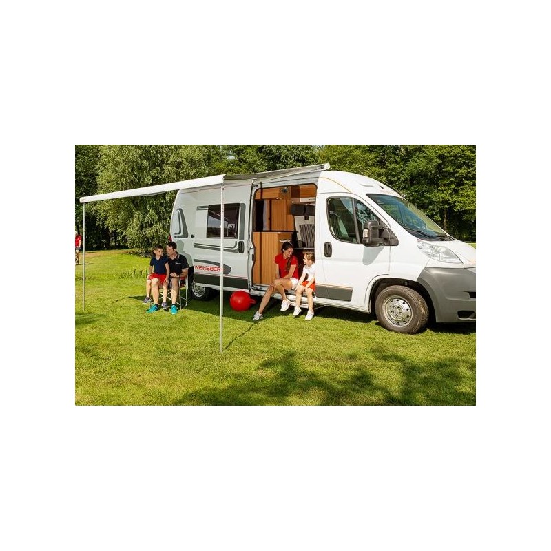 Store F80s - 290 - Boîtier Polar White - Toile Royal Grey - Fiamma