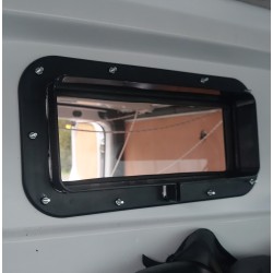 Trappe hublot cloison de séparation 400 x 200 mm - NOIR