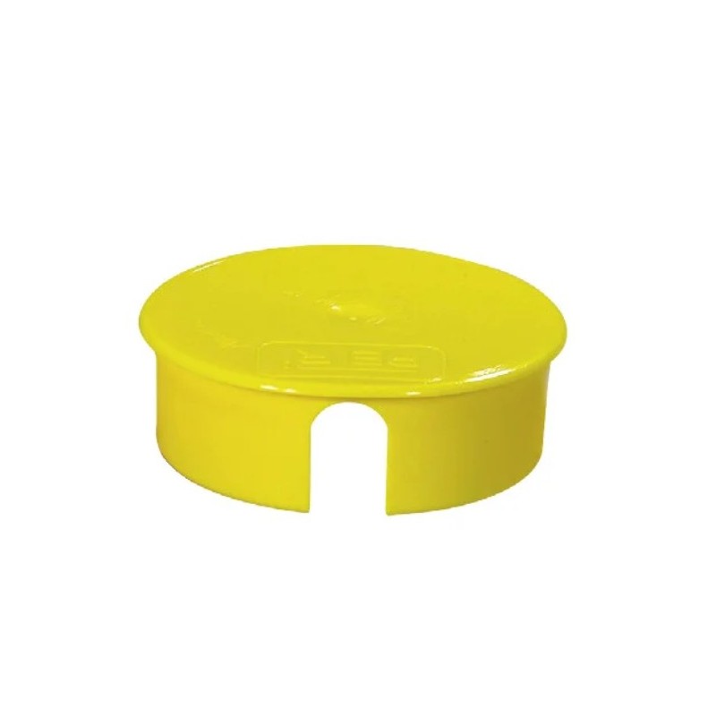 Bouchon jaune avec ouverture sur le coté DIN 96 - COMET
