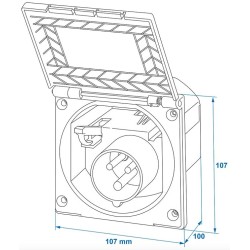 Socle à encastrer Noir CEE P17 - CARBEST