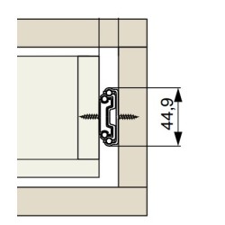Coulisses 600 mm Push - Tiroir système PUSH FOR OPEN - La Paire