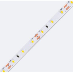 Ruban LED 12V SMD 60 LED/m 5m 5W/m 400lm/m Largeur 8mm Coupe 5cm IP20
